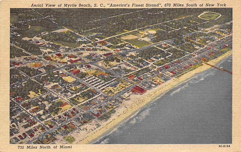 Aerial View Myrtle Beach South Carolina Postcard OldPostcards