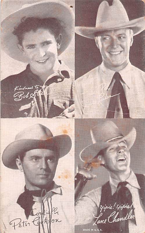 Bob Steele, Peter Cookson Western Actor Mutoscope | OldPostcards.com