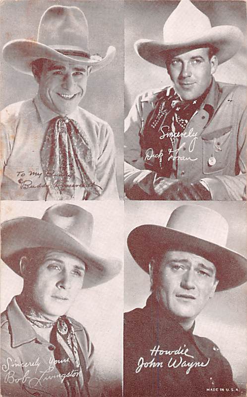Buddy Roosevelt, Dick Foran, Bob Livingston, John Wayne Western Actor ...