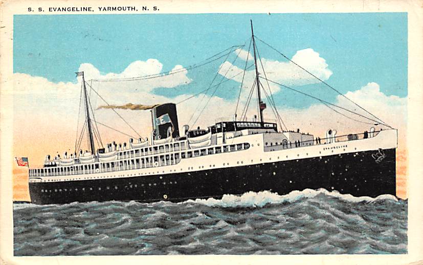 SS Evangeline Eastern Steamship Line Ship Postcard | OldPostcards.com