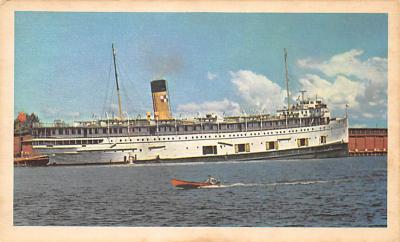 Steamer CITY of CHICAGO, St. JOSEPH, MICHIGAN Naval Postcard 1912