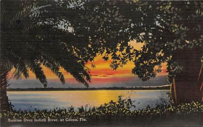 Sunrise Over Indian River Cocoa, Florida Postcard