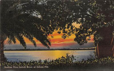 Sunrise Over Indian River Cocoa, Florida Postcard