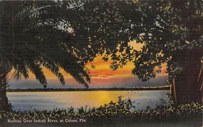 Sunrise Over Indian River Cocoa, Florida Postcard