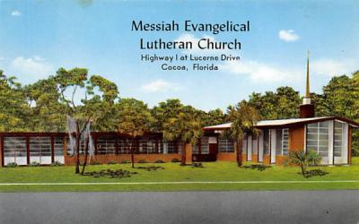 Messiah Evangelical Lutheran Church Cocoa, Florida Postcard