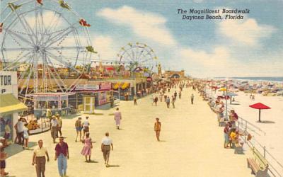 The Magnificent Boardwalk Daytona Beach, Florida Postcard