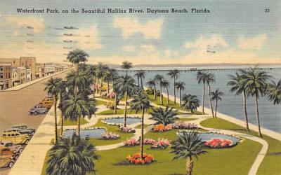 Waterfront Park, on the Beautiful Halifax River Daytona Beach, Florida Postcard