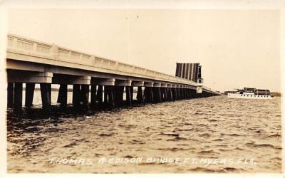 Thomas A. Edison Bridge Fort Myers, Florida Postcard