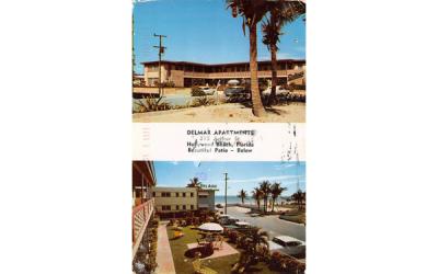 The Delmar Apartments Hollywood Beach, Florida Postcard