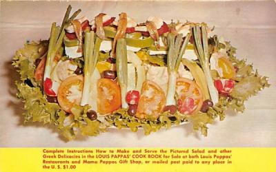 Louis Pappas' Cook Book Misc, Florida Postcard