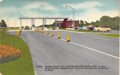 Maximo Point Toll Station Manatee Counties, Florida Postcard