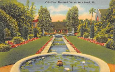 Cluett Memorial Garden Palm Beach, Florida Postcard