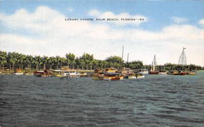 Luxury Yachts Palm Beach, Florida Postcard