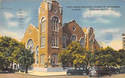 First Avenue Methodist Church St Petersburg, Florida Postcard