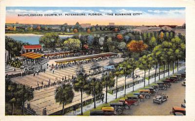 Shuffleboard Courts St Petersburg, Florida Postcard