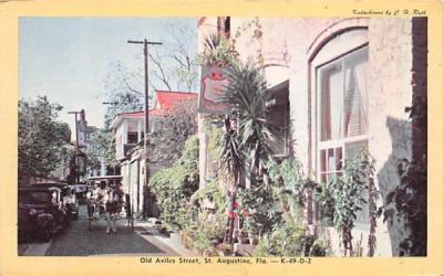 Old Aviles Street St Augustine, Florida Postcard