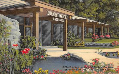 Entrance to Colorful Sunken Gardens St Petersburg, Florida Postcard