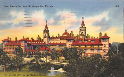 Hotel Ponce De Leon St Augustine, Florida Postcard