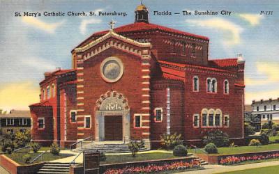 St. Mary's Catholic Church St Petersburg, Florida Postcard