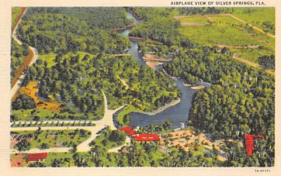 Airplane View of Silver Springs, FL, USA Florida Postcard