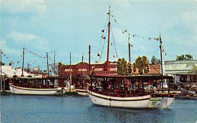 Sponge Fleet Docks on the Anclote River Tarpon Springs, Florida Postcard