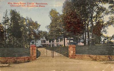 Mrs. Mary Baker Eddy's Residence Brookline, Massachusetts Postcard