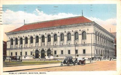 Public Library Boston, Massachusetts Postcard