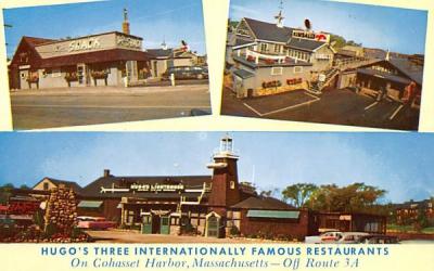 Hugo's Three International Famous Restaurant Cohasset Harbor, Massachusetts Postcard