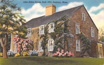 John Alden House Duxbury, Massachusetts Postcard