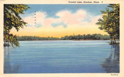 Crystal Lake Gardner, Massachusetts Postcard