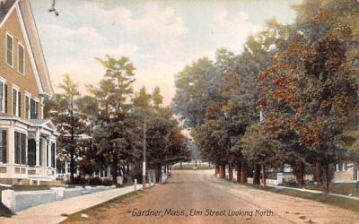 Elm Street  Gardner, Massachusetts Postcard