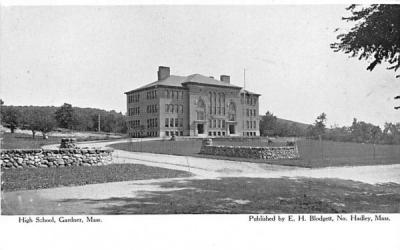 High School Gardner, Massachusetts Postcard