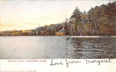 Crystal Lake Gardner, Massachusetts Postcard