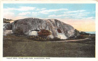 Tablet Rock Gloucester, Massachusetts Postcard