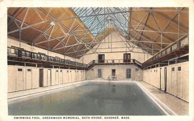 Swimming Pool Gardner, Massachusetts Postcard