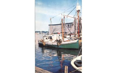 Along the Wharves Gloucester, Massachusetts Postcard