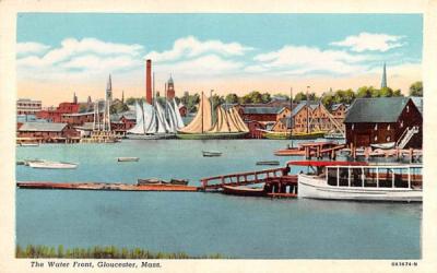 The Water Front Gloucester, Massachusetts Postcard