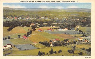 Greenfield Valley Massachusetts Postcard