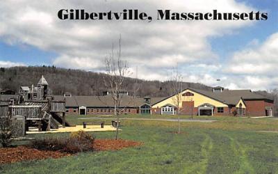 Elementry School Gilbertville, Massachusetts Postcard