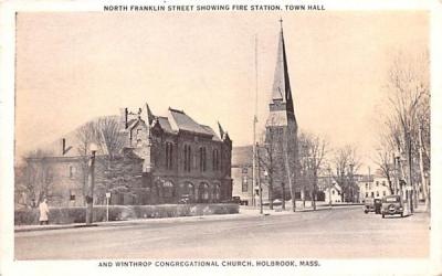 North Franklin Street Holbrook, Massachusetts Postcard