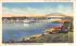 Cape Cod Canal & Bourne Bridge Hyannis, Massachusetts Postcard