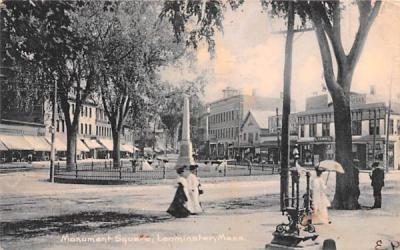 Monument SquareLeominster, Massachusetts Postcard