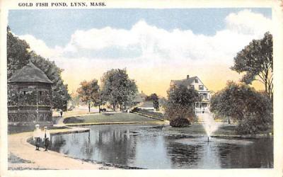 Gold Fish Pond Lynn, Massachusetts Postcard