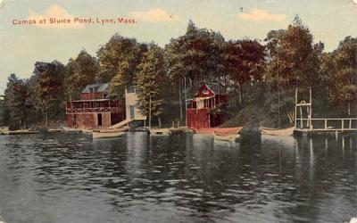 Camps at Sluice Pond Lynn, Massachusetts Postcard