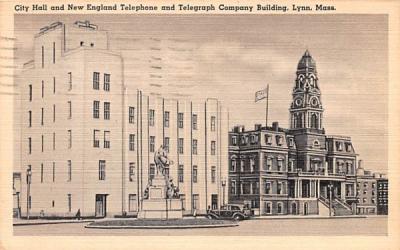 City Hall & New England Telephone Lynn, Massachusetts Postcard