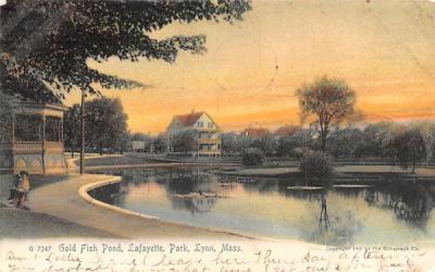 Gold Fish Pond Lynn, Massachusetts Postcard