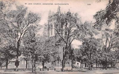 St. Leo's Church Leominster, Massachusetts Postcard