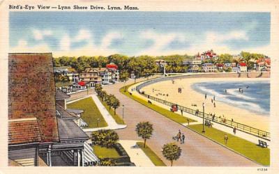 Bird's Eye View Lynn, Massachusetts Postcard