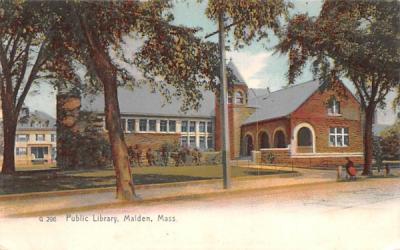 Public LibraryMalden, Massachusetts Postcard