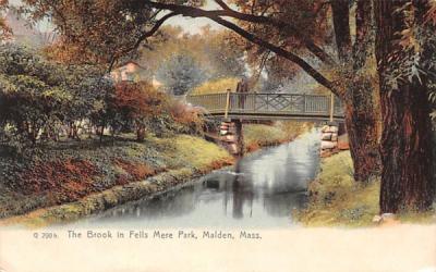 The Brook in Fells Mere ParkMalden, Massachusetts Postcard